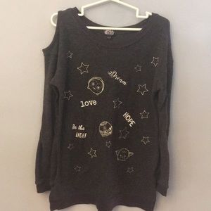 Long sleeve Star Wars cold shoulder sweater